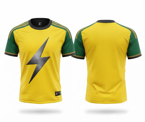 Esbort Custom Lightning Soccer Jersey- Yellow & Green Edition
