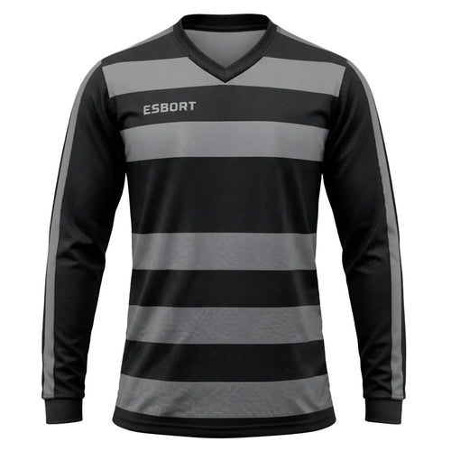 Esbort Performance Long-Sleeve Jersey –  Gray & black Striped Edition