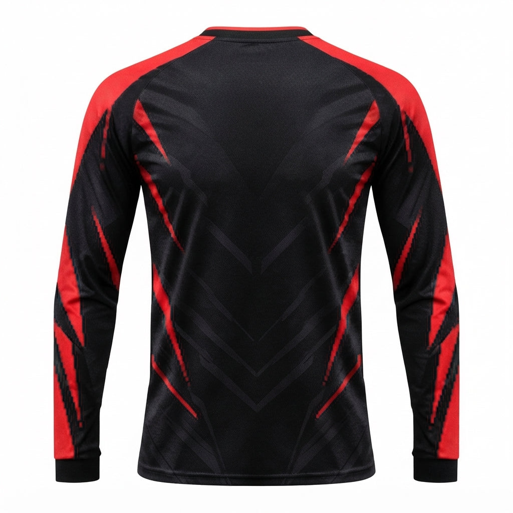 Esbort Pro-Performance Long-Sleeve Jersey – Black & Red