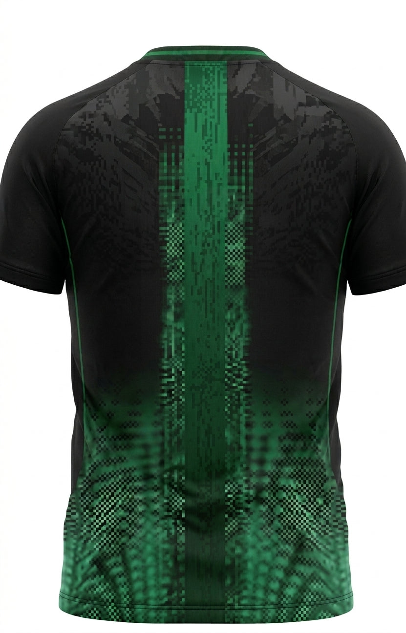 Esbort Matrix Performance Jersey – Obsidian & Emerald Green