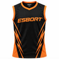 ESBORT" Performance Athletic Tank Top – Black & Vibrant Orange
