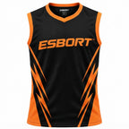 ESBORT" Performance Athletic Tank Top – Black & Vibrant Orange