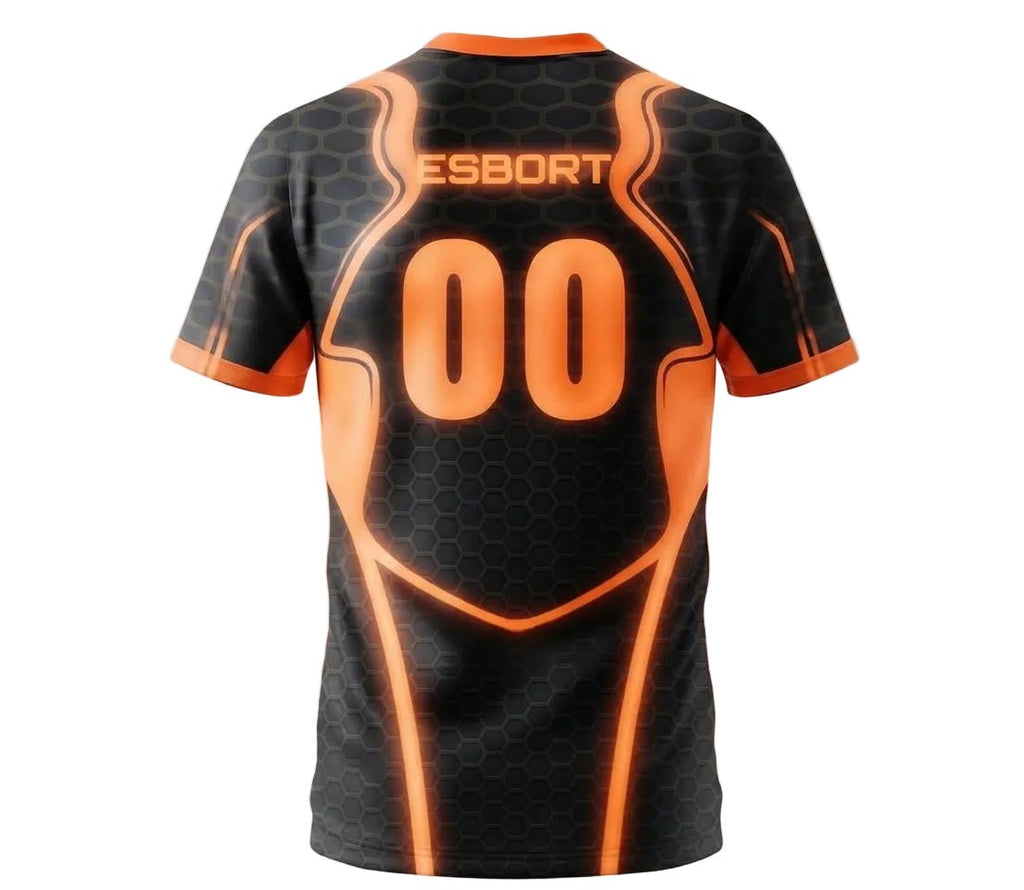 Esbort Performance Esports Jersey – Cyber Orange & Black Edition
