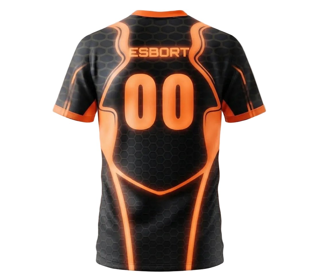 Esbort Performance Esports Jersey – Cyber Orange & Black Edition