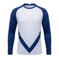Esbort Vortex Long-Sleeve Performance Jersey – White & Royal Blue