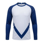 Esbort Vortex Long-Sleeve Performance Jersey – White & Royal Blue