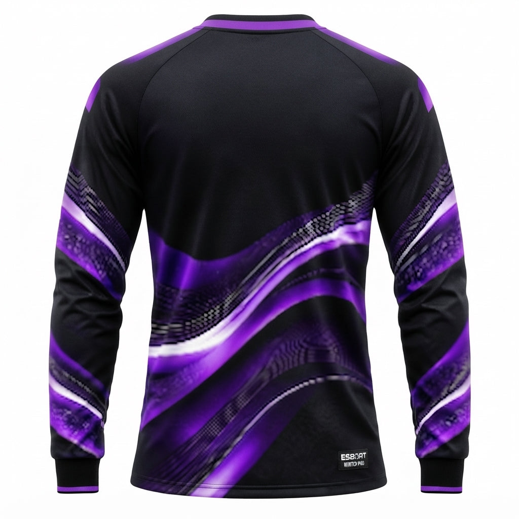 ESBORT Winter Pro Long-Sleeve Jersey – Black & Purple Wave