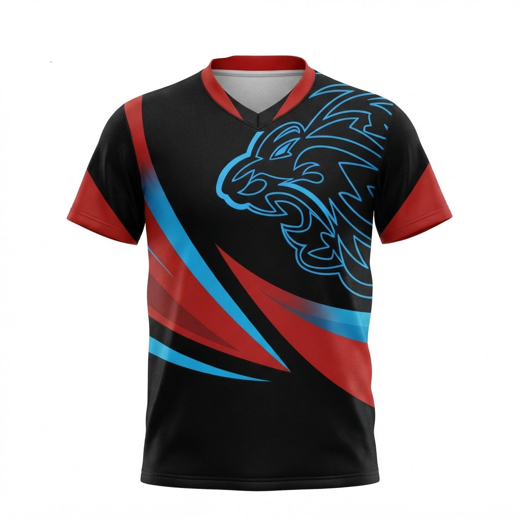 esbort™ Rad & Blue & Black Pro Esports & Athletic Jersey