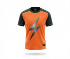 Esbort Custom Lightning Soccer Jersey- Orange & Black Editio