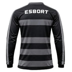 Esbort Performance Long-Sleeve Jersey –  Gray & black Striped Edition