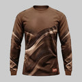 ESBORT Winter Pro Long-Sleeve Soccer Jersey (Back View) - Earth Brown & Tan