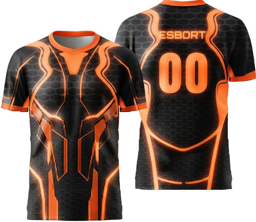 Esbort Performance Esports Jersey – Cyber Orange & Black Edition