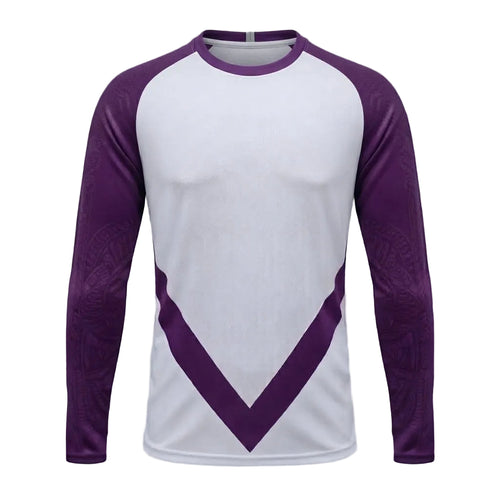 Esbort Performance Long-Sleeve Jersey – White & Purple Graphic Edition