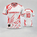 Esbort Pro Dynamic Red & White Soccer Jersey | Elite Performance Kit