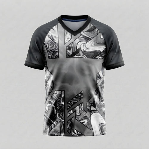 Esbort Monochrome Pro Jersey - Black & White Marble Performance Kit
