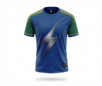 Esbort Custom Lightning Soccer Jersey- Blue & Green Edition