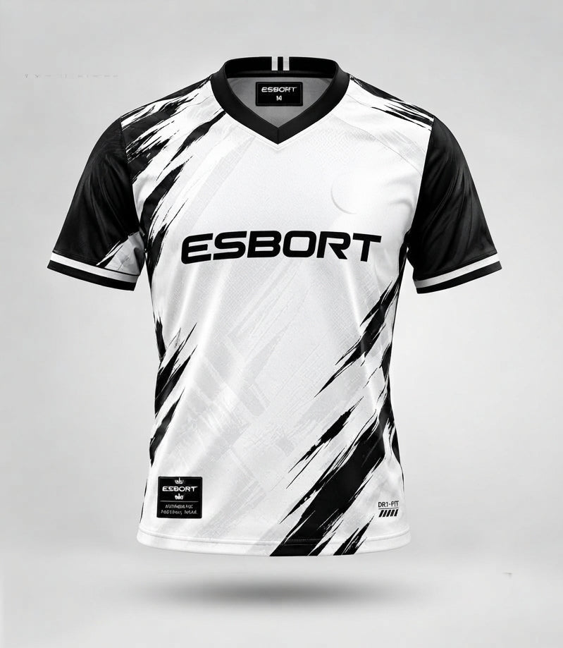 Esbort Monochrome Pro Jersey - White & Black Limited Edition Kit