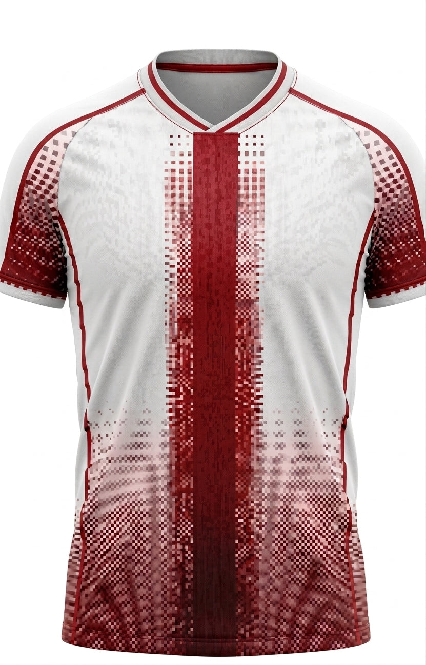 Esbort Elite ‘Vector Matrix’ Performance Jersey – White/Maroon