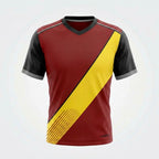 Esbort Elite ‘Sash Strike’ Performance Jersey – Burgundy & Yellow Edition