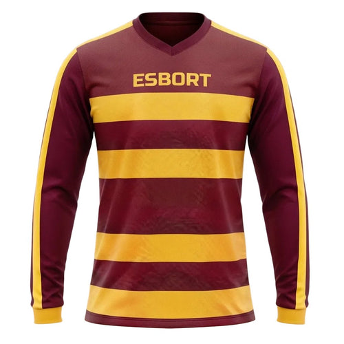 Esbort Performance Long-Sleeve Jersey – Burgundy & Yellow Edition