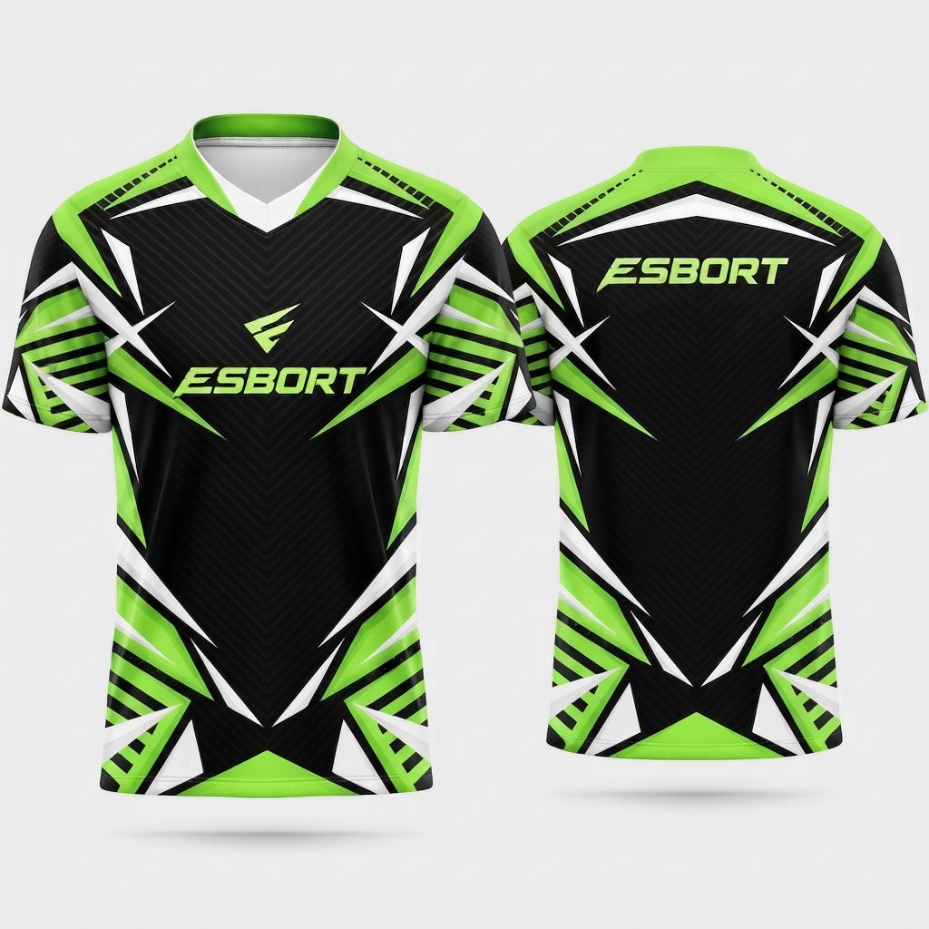 Esbort Green & Black Performance & Esports Jersey
