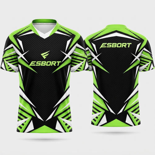 Esbort Green & Black Performance & Esports Jersey