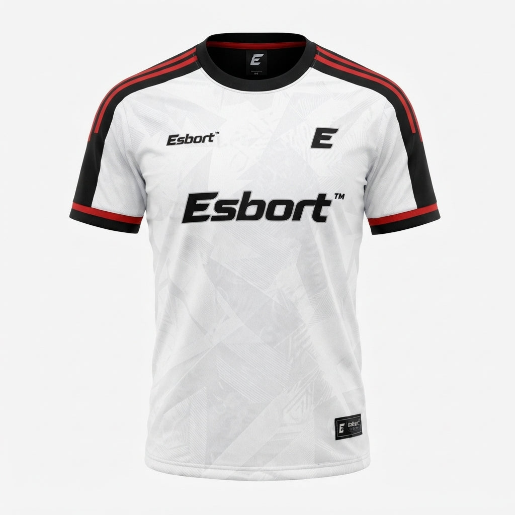esbort™ Apex Pro Match Jersey (White, Black & Red No. 10 Edition)