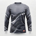 ESBORT Winter Pro Long-Sleeve Soccer Jersey - Charcoal Gray & Silver