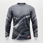 ESBORT Winter Pro Long-Sleeve Soccer Jersey - Charcoal Gray & Silver