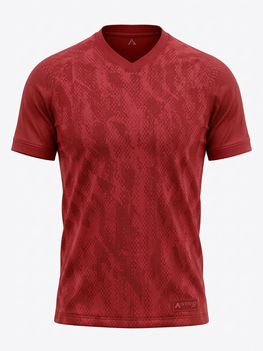Esbort Phantom Texture Performance Jersey – Crimson Red