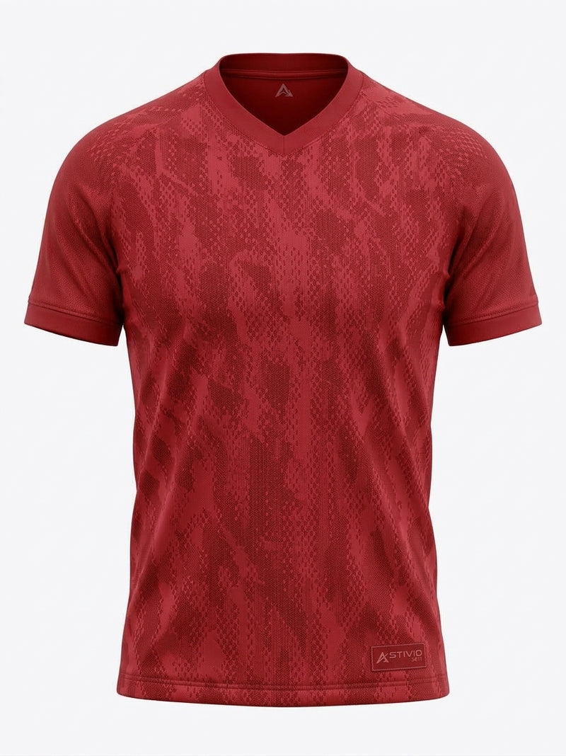 Esbort Phantom Texture Performance Jersey – Crimson Red