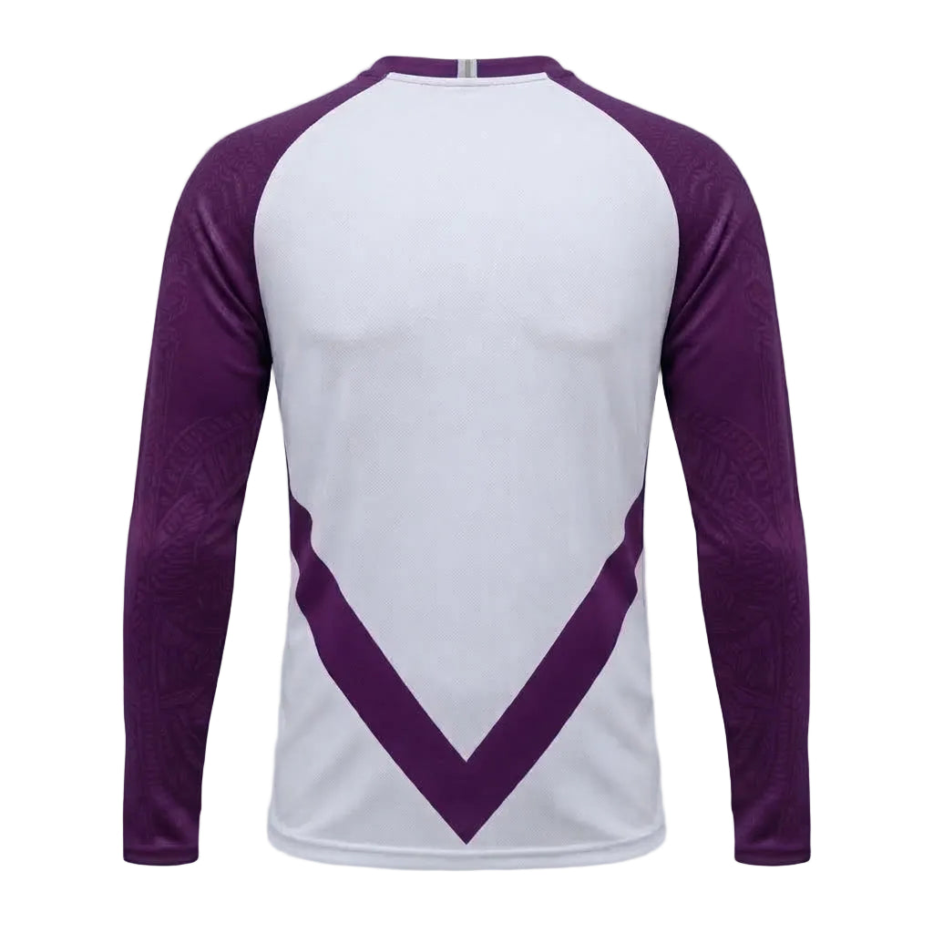 Esbort Performance Long-Sleeve Jersey – White & Purple Graphic Edition