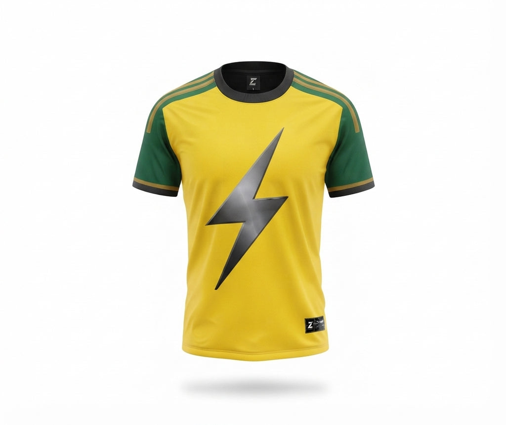 Esbort Custom Lightning Soccer Jersey- Yellow & Green Edition