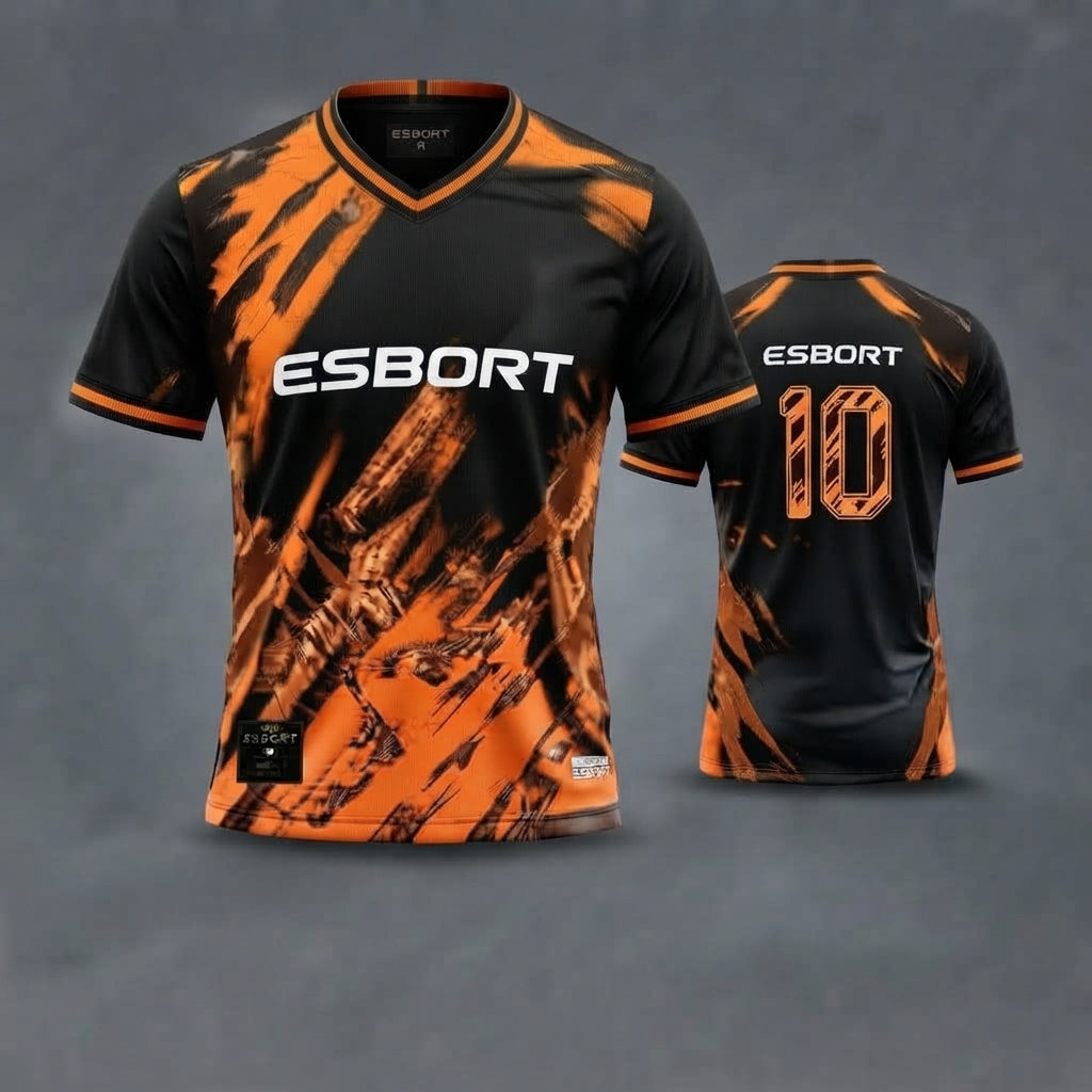 esbort™ Eclipse Pro Match Jersey (Orange & Black No. 10 Edition)