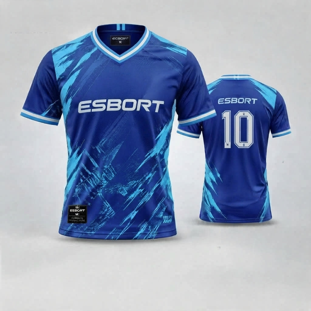 Esbort Pro Dynamic Blue Soccer Jersey | Elite Performance Kit