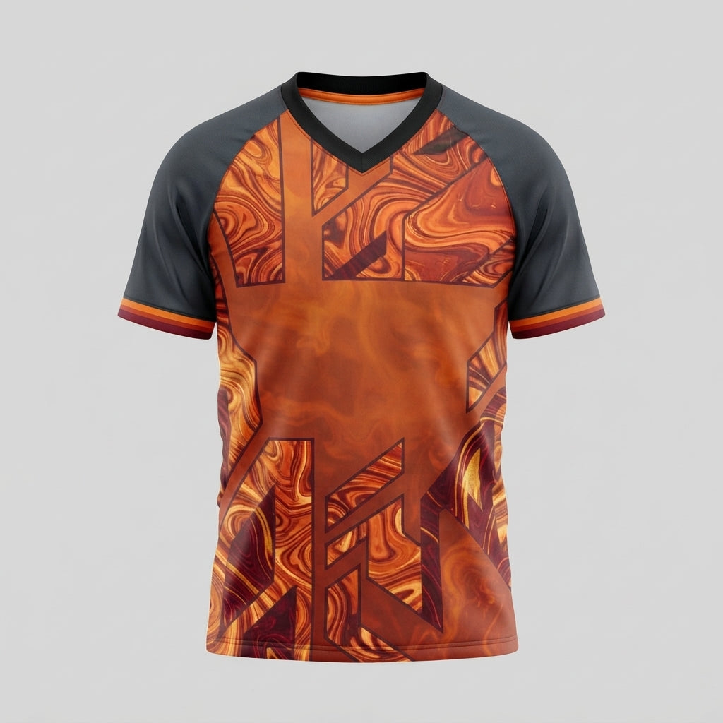Esbort Solar Flare Pro Jersey - Orange & Red Liquid Performance Kit