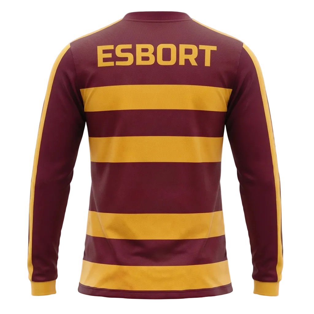 Esbort Performance Long-Sleeve Jersey – Burgundy & Yellow Edition