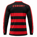 Esbort Performance Long-Sleeve Jersey – Black & Red Striped Edition