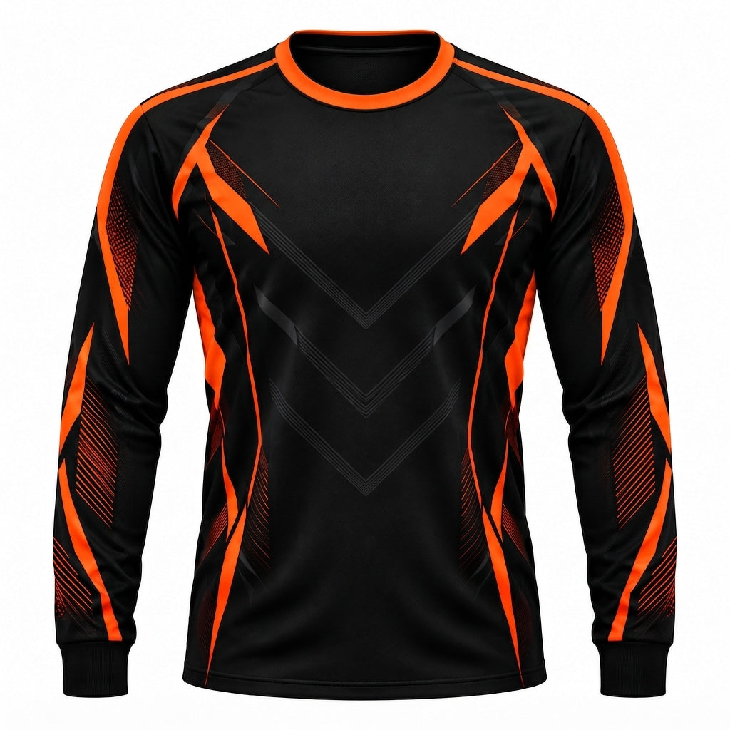 Esbort Pro-Performance Long-Sleeve Jersey – Black & Orange