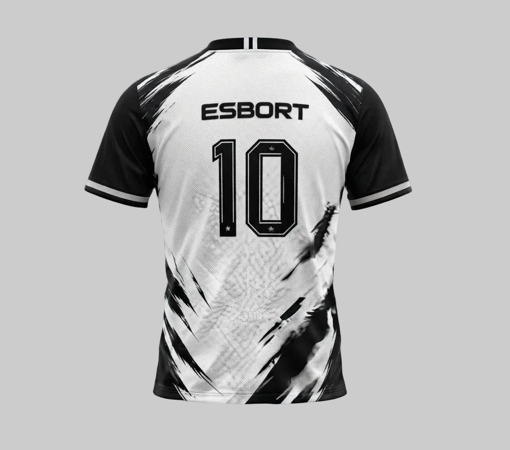 Esbort Monochrome Pro Jersey - White & Black Limited Edition Kit