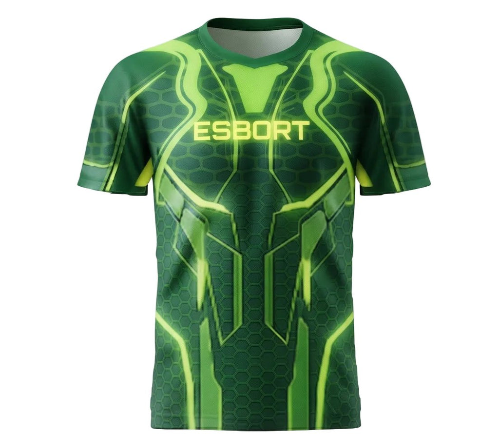 Esbort Performance Esports Jersey – Cyber Green & Lime Edition
