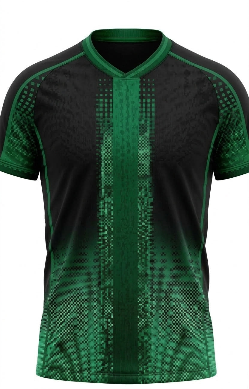 Esbort Matrix Performance Jersey – Obsidian & Emerald Green