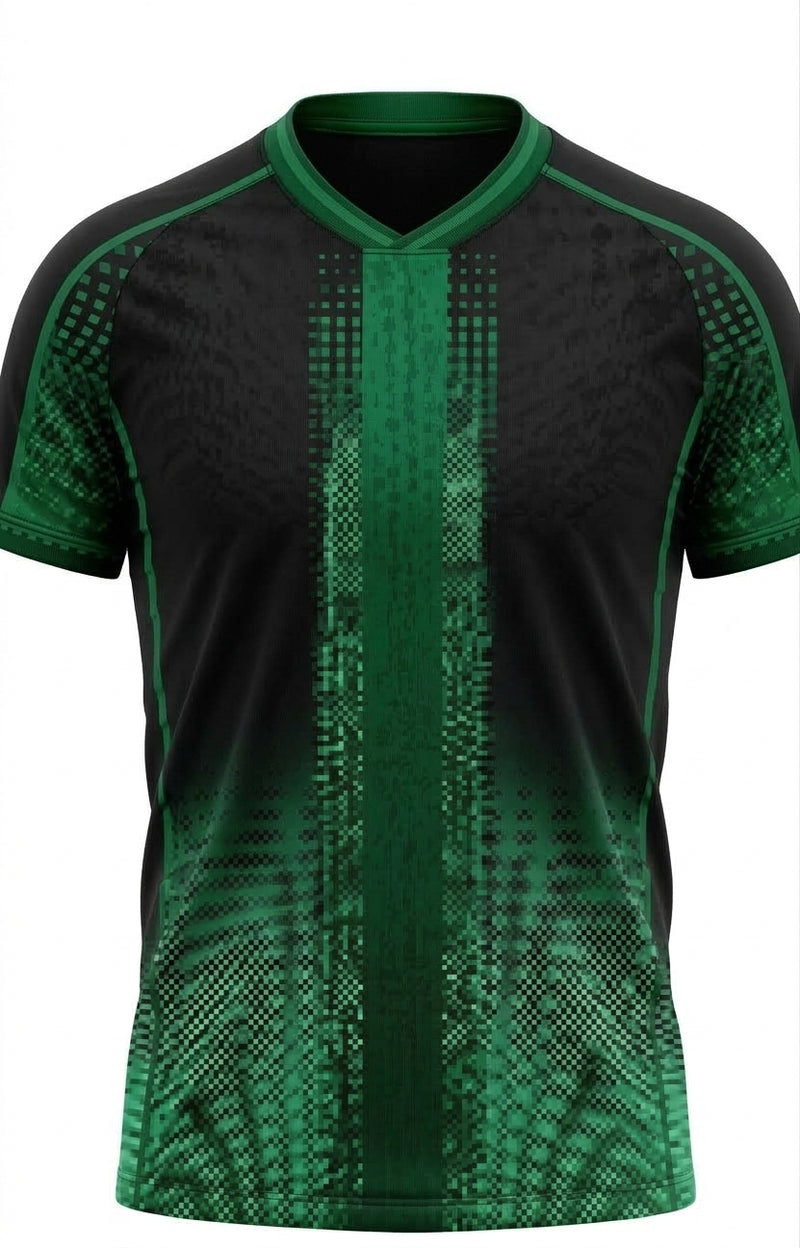 Esbort Matrix Performance Jersey – Obsidian & Emerald Green