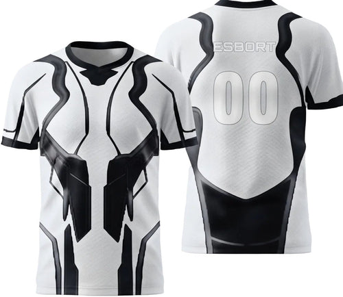 Esbort Performance Esports Jersey – Cyber White & Black Edition