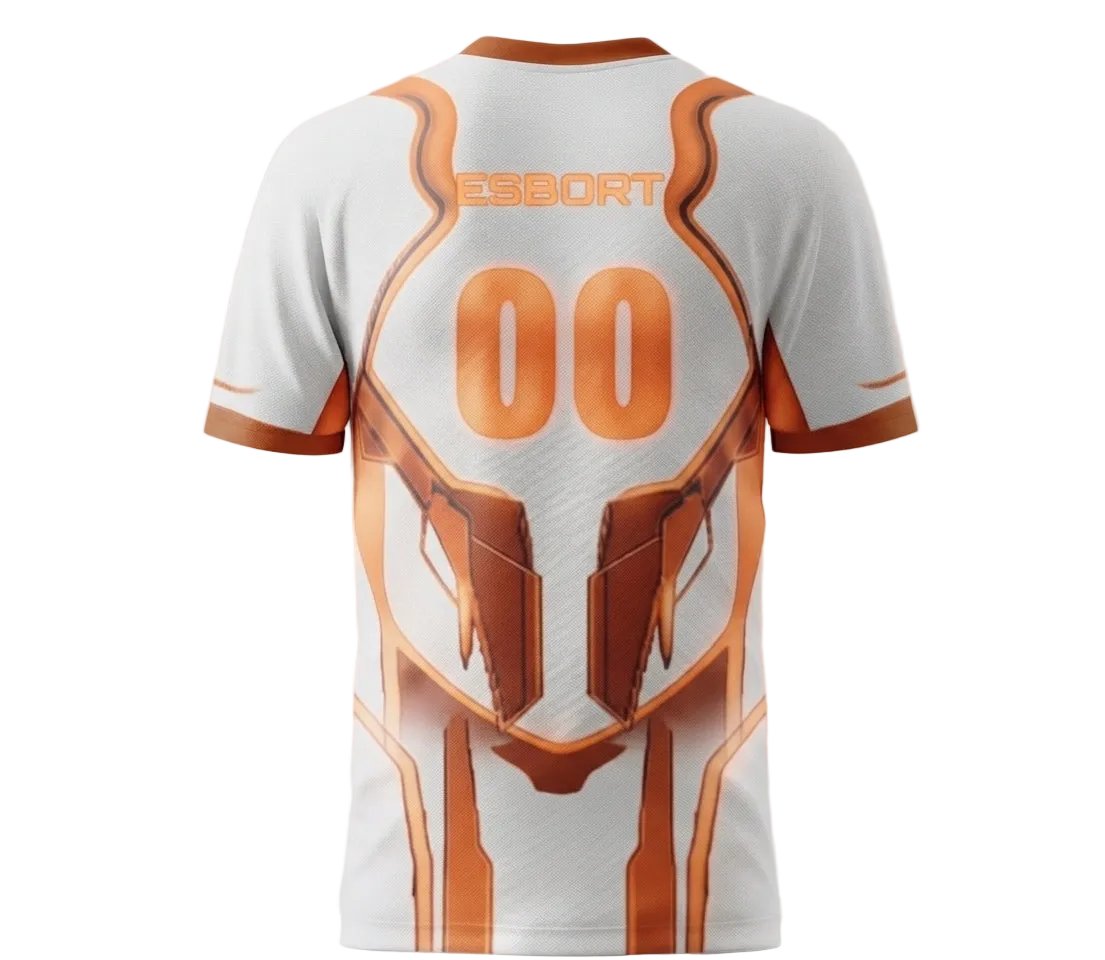 Esbort Performance Esports Jersey – Cyber Orange & White Edition