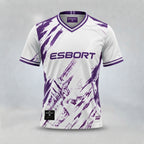 ESBORT White & Purple Custom Performance Jersey
