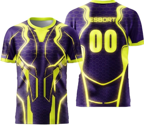 Esbort Performance Esports Jersey – Cyber Violet & Yellow Edition