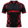 ESBORT Strike Pro Short-Sleeve Jersey – Black & Red Dynamic