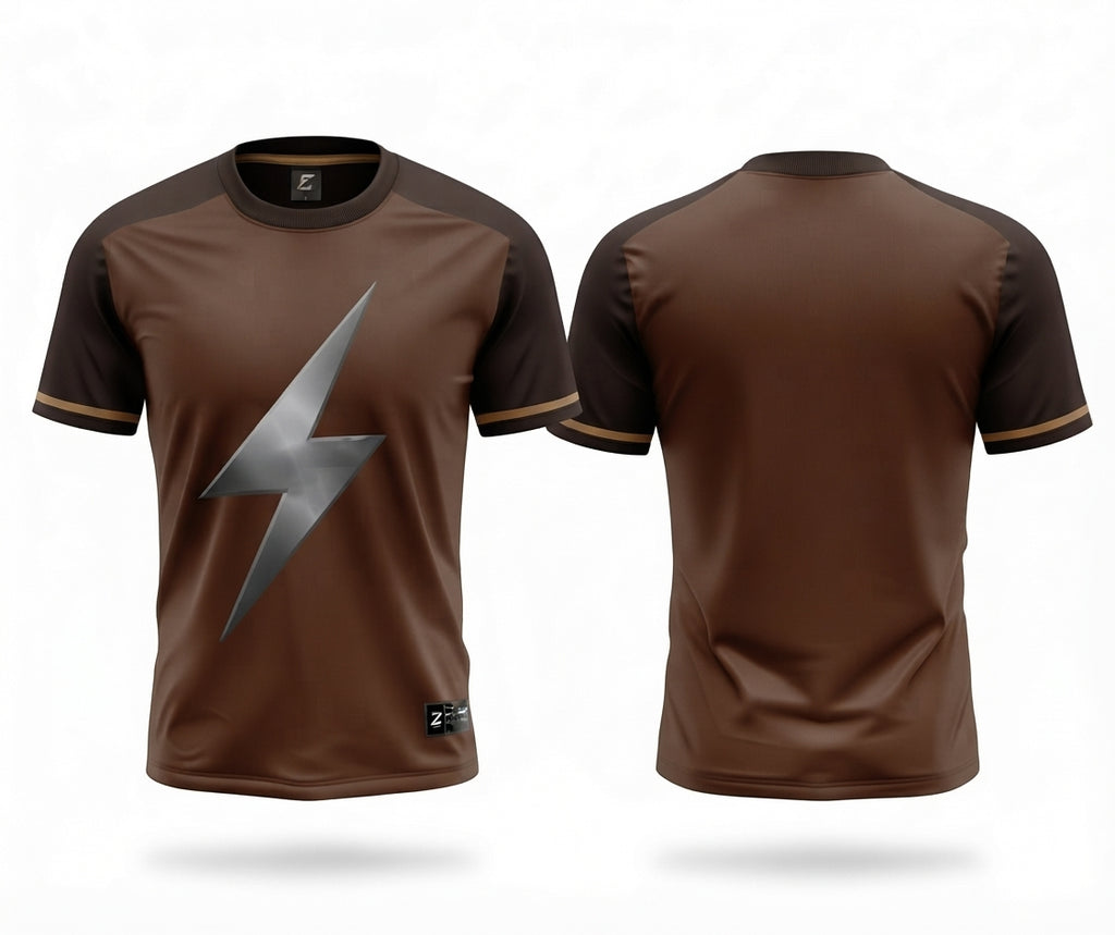 Esbort Custom Lightning Soccer Jersey- Brown Edition