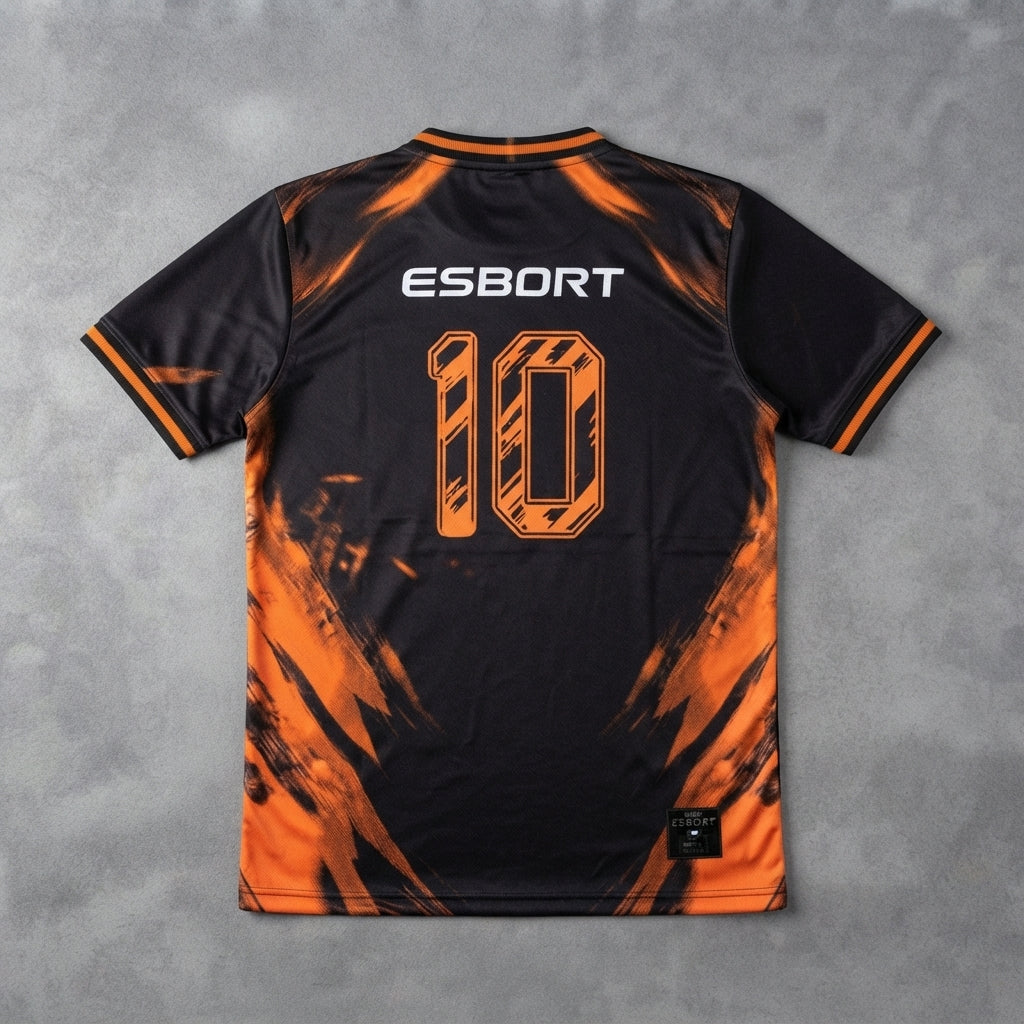 esbort™ Eclipse Pro Match Jersey (Orange & Black No. 10 Edition)